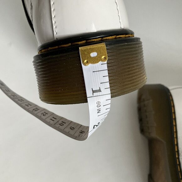 Dr. Martens Bootie White Patent Leather 8-Eye Boots 6 - Picture 8 of 11